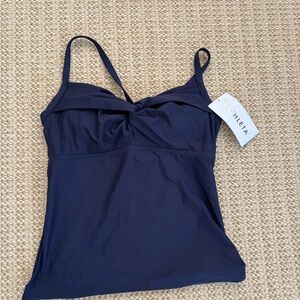 Athleta Twist Up Tankini Top in Navy